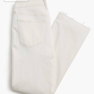 J. Crew Women's Mid- Rise Flare Crop White Jeans
